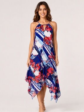 INC Floral Handkerchief Dress